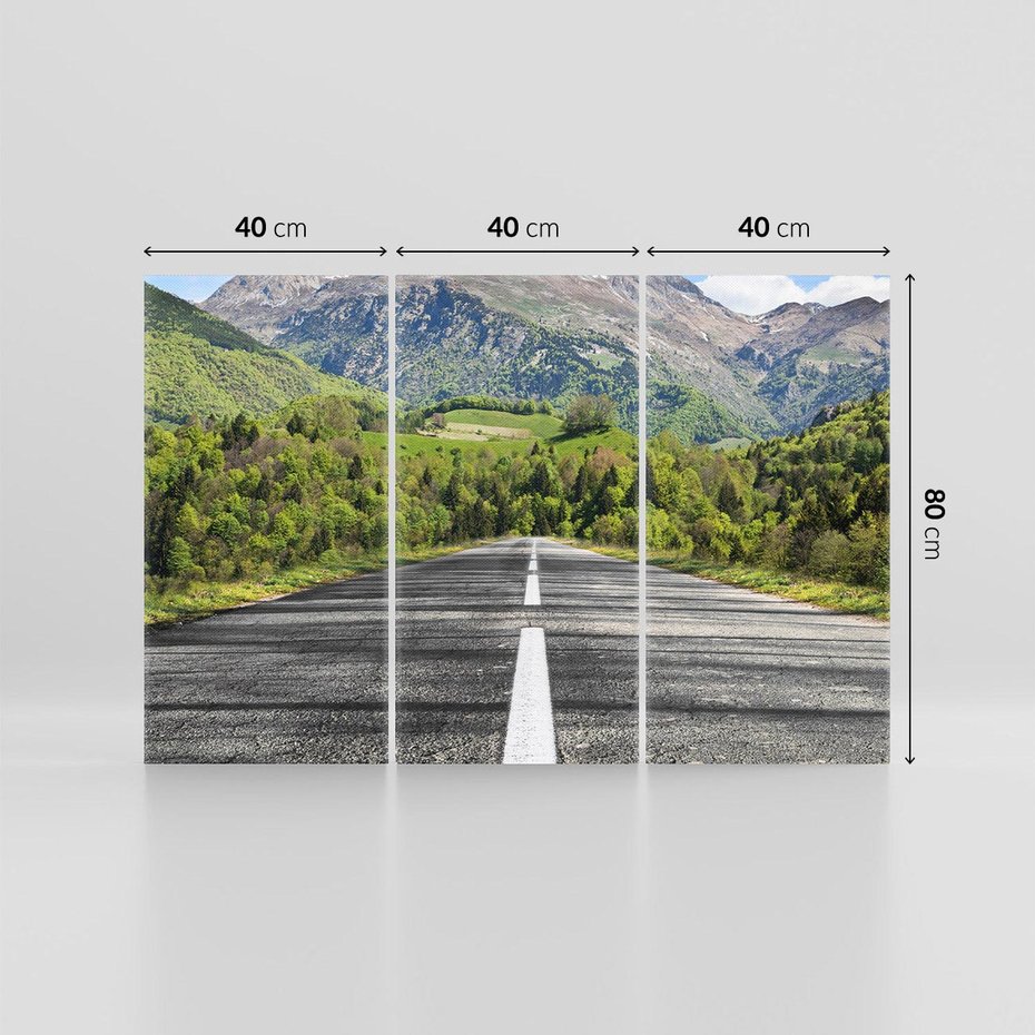 Obraz na płótnie 120x80 - Droga przez góry: podróż do przygody - droga, góry