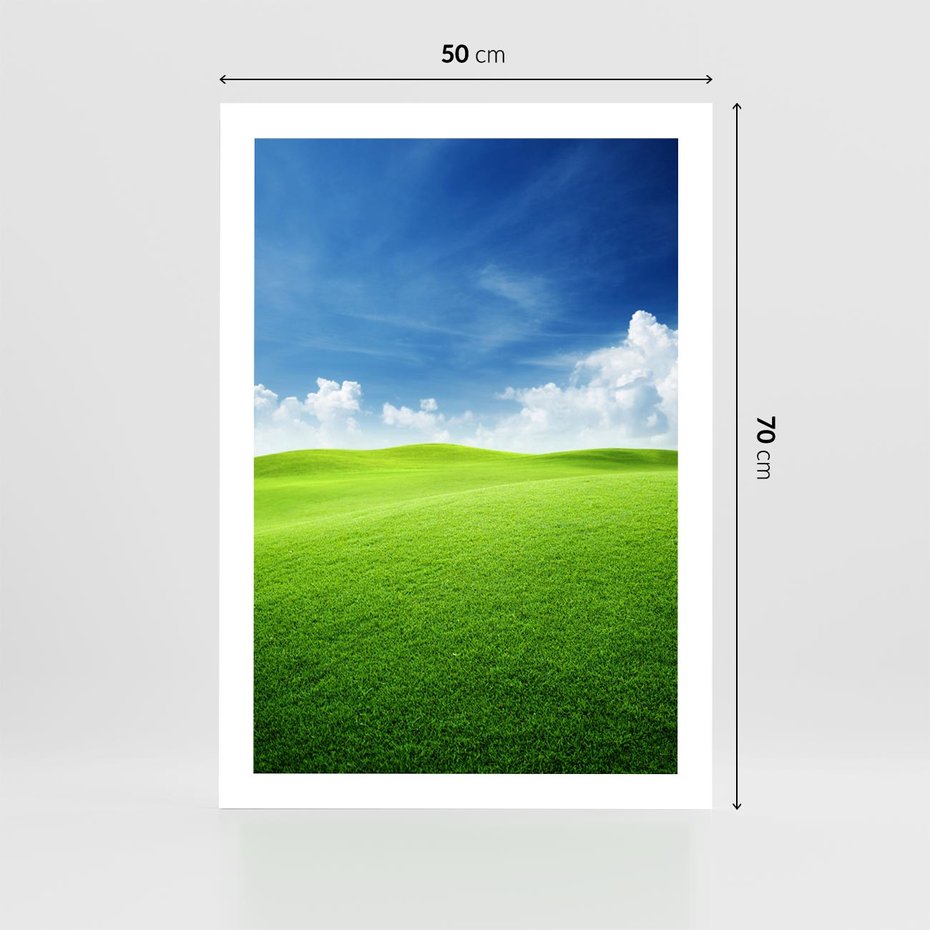 Plakat bez ramy 50x70 - Łąka pod Niebem - łąka, niebo