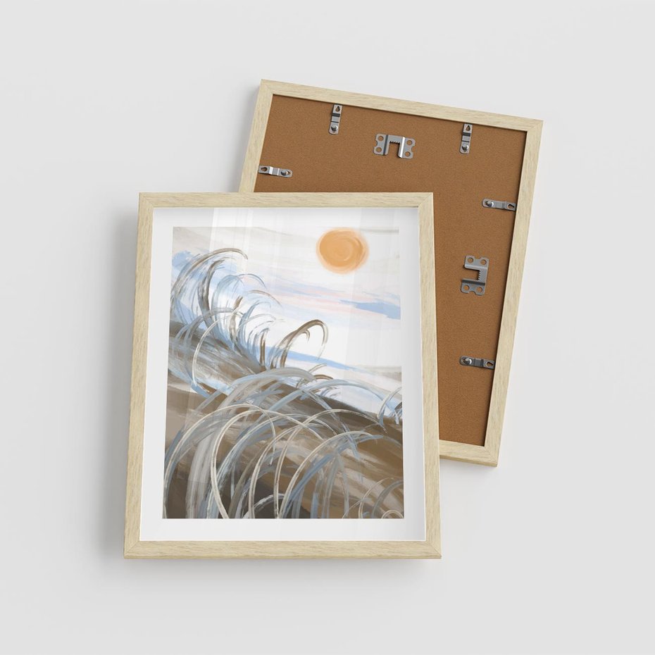 Plakat w ramie 40x50 - Zaklęty Wschód - akwarela, obraz - rama drewno