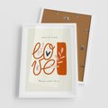 Plakat w ramie 50x70 - Pastelowa Siła Miłości - miłość, love - rama biała