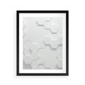 Plakat w ramie 40x50 - Przestrzenne Zabawy - geometryczne, 3D - rama czarna