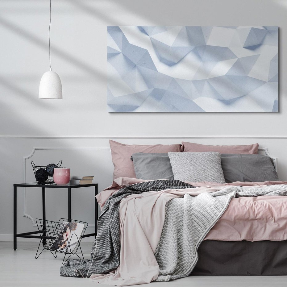 Obraz na płótnie 140x70 - Trójwymiarowa geometria - geometria, 3d