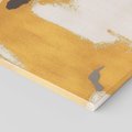 Obraz na płótnie 60x60 - Złote Maźnięcia Pędzla - złota abstrakcja, plamy