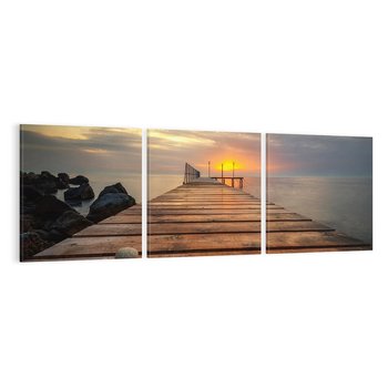 Obraz na płótnie 120x40 - Molo nad bułgarskim morzem - Bułgaria, molo