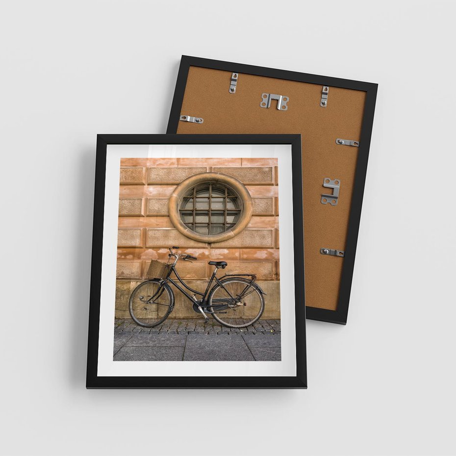 Plakat w ramie 40x50 - Holenderska Ikona - rower, Holandia - rama czarna
