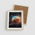 Plakat w ramie 40x50 - Nieznane przestrzenie - planeta, kosmos - rama drewno
