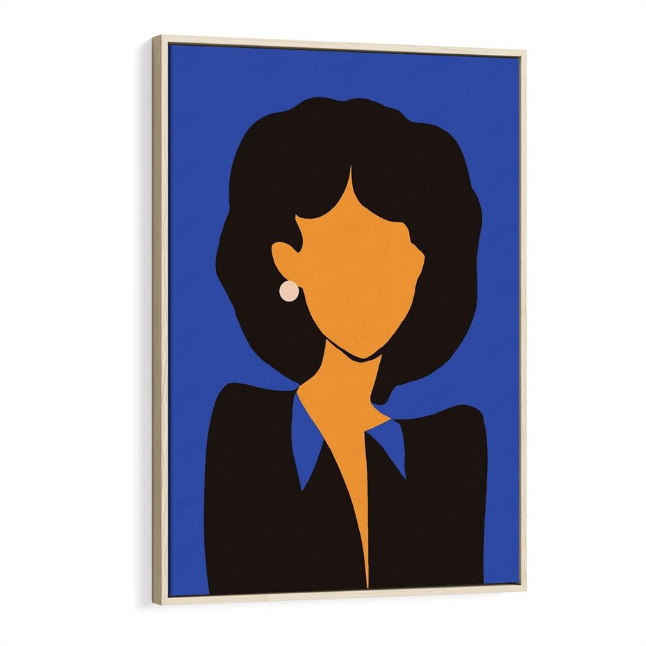 Obraz w ramie 80x120 - Modernistyczne Wibracje - sztuka nowoczesna, plakat - rama drewno