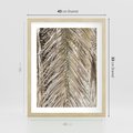 Plakat w ramie 40x50 - Boho Urok Palmy: Zbliżenie Natury - sucha palma, zbliżenie - rama drewno