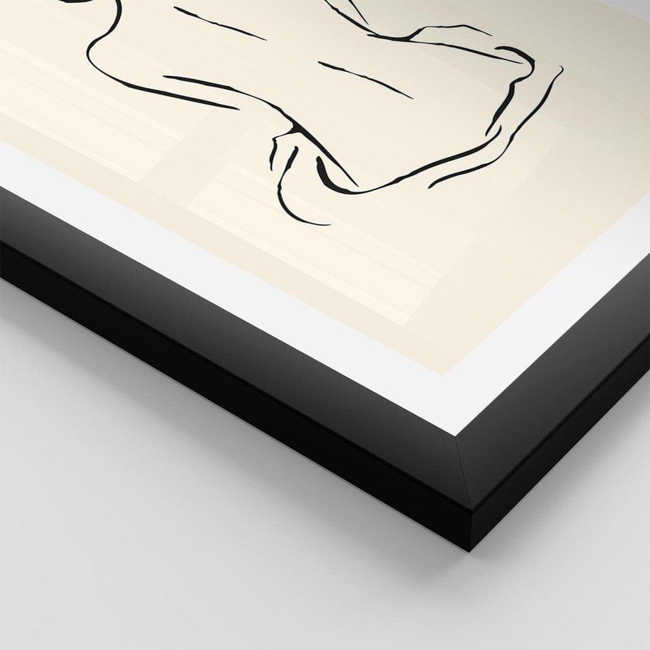 Plakat w ramie 30x40 - Migotliwa Symfonia - kobieta akt, minimalizm - rama czarna