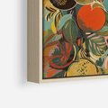 Obraz w ramie 80x80 - Księga Surrealnych Wyobrażeń - abstrakcyjny obraz owoców, jak picasso - rama drewno