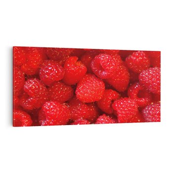 Obraz na płótnie 120x60 - "Maliny - Owocowy Raj - maliny, owoce