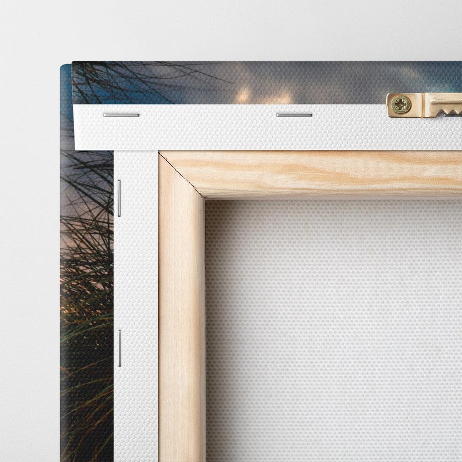 Obraz na płótnie 70x50 - Magia zachodu słońca na plaży - zachód, słońca