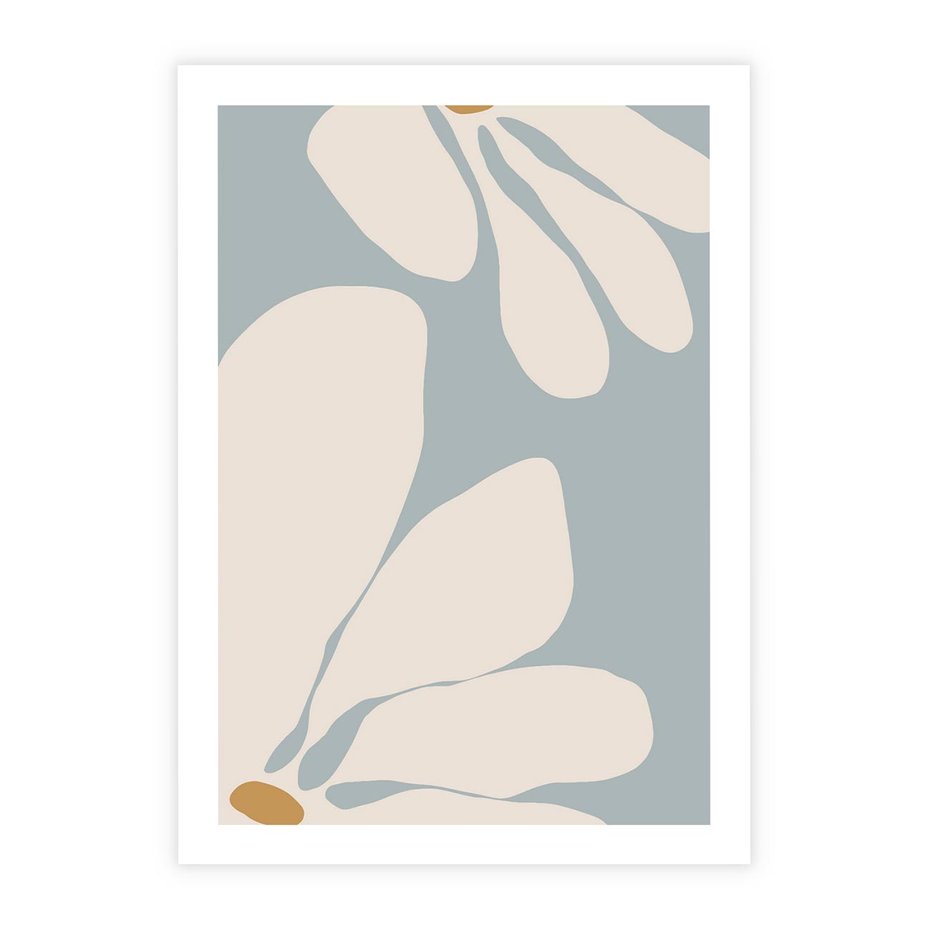 Plakat bez ramy 50x70 - Pastelowe Marzenia Kwiatów - kwiaty, nowoczesne i minimalistyczne