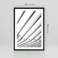 Plakat w ramie 50x70 - Czarno-Biała Fotografia Architektury - nowoczesna architektura, bialo czarny - rama czarna