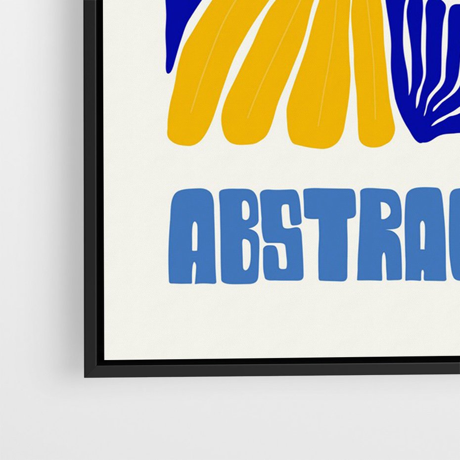 Obraz w ramie 50x70 - Przenikające Refleksje - sztuka abstrakcyjna, nowoczesny plakat - rama czarna