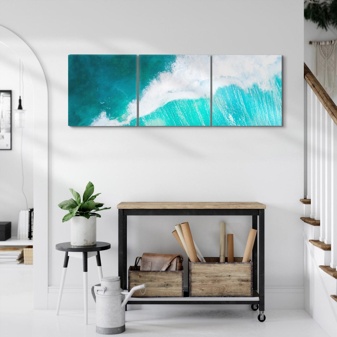 Obraz na płótnie 90x30 - Siła i Spokój - morze, ocean