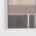 Obraz w ramie 50x50 - Harmonia skradzionych odcieni - symetryczne, geometryczne pasy - rama biała