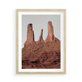 Plakat w ramie 50x70 - Surowość Pustyni - pustynia, kanion - rama drewno