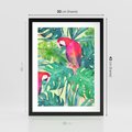 Plakat w ramie 30x40 - Egzotyczna Przygoda - tropikalne, liście - rama czarna