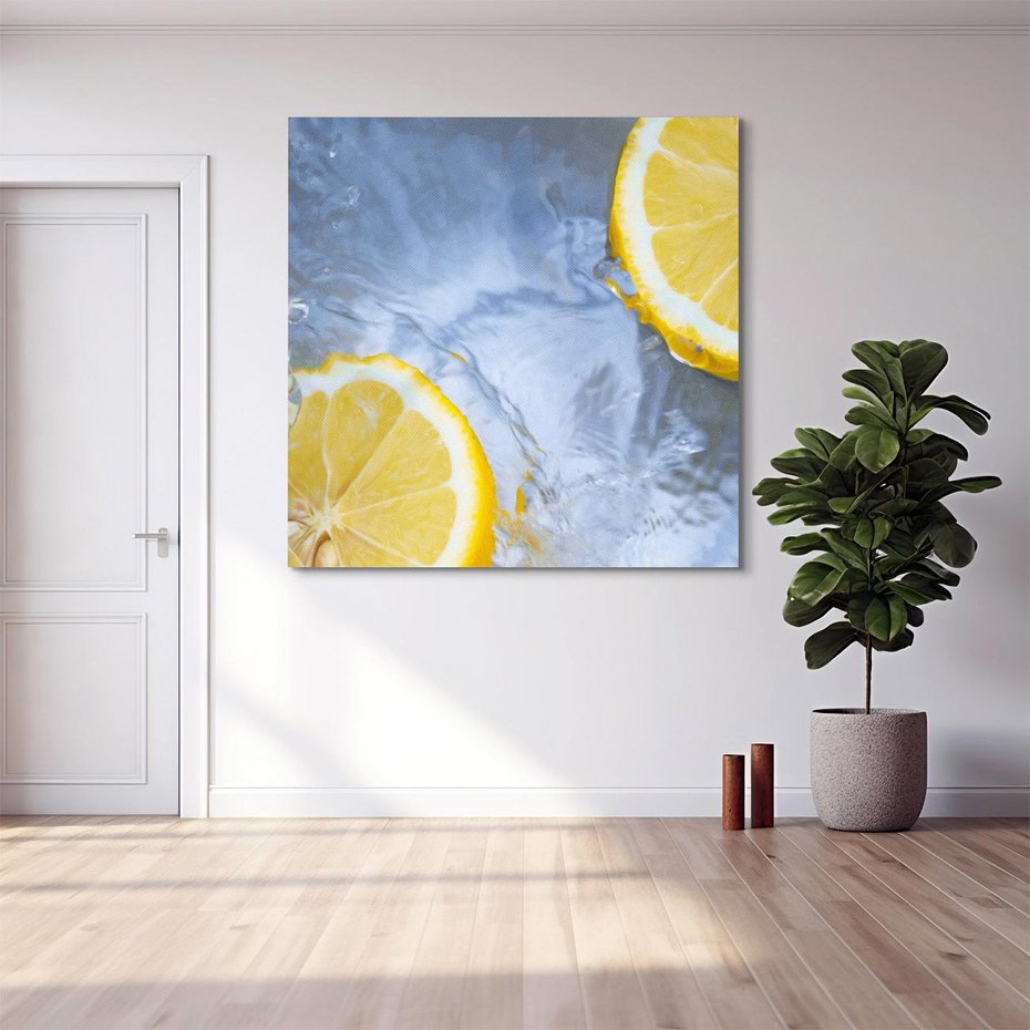 Obraz na płótnie 40x40 - Cytryny Kwasowa Świeżość - cytryny, owoce