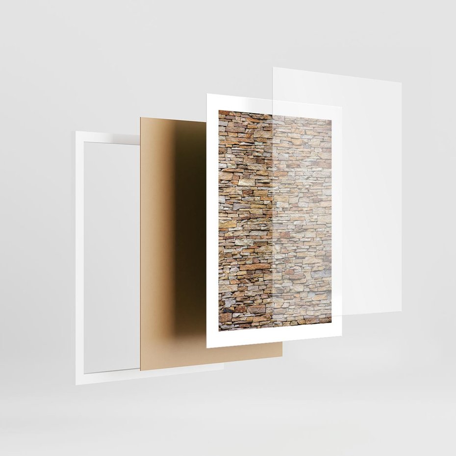 Plakat w ramie 30x40 - Mur z cegieł - surowa elegancja - mur, cegły - rama biała