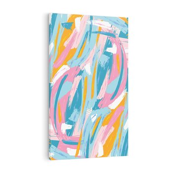 Obraz na płótnie 80x120 - Refleksje w krainie abstrakcji - abstrakcja, energiczne pociągnięcia pędzla