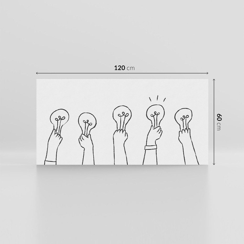 Obraz na płótnie 120x60 - Idea w Rękach - szkic, grafika