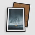 Plakat w ramie 50x70 - Skandynawski pejzaż - skadynawski, pejzaż - rama czarna