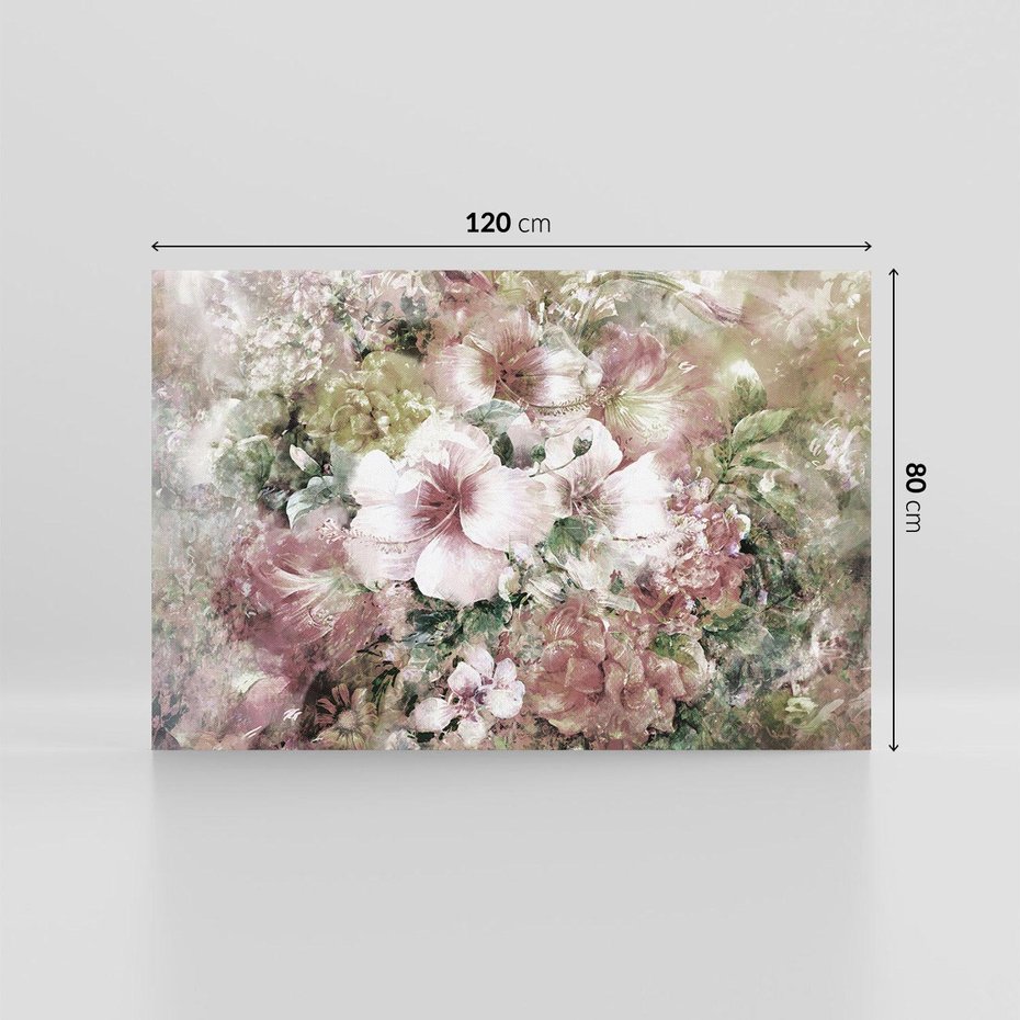 Obraz na płótnie 120x80 - Piękno natury na płótnie - kwiaty, olejne