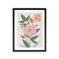 Plakat w ramie 30x40 - Kwiatowe Nastroje - kwiat, sztuka nowoczesna - rama czarna