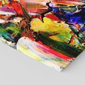 Obraz na płótnie 60x60 - Szalejące ognie kolorów - abstrakcja, farby olejne