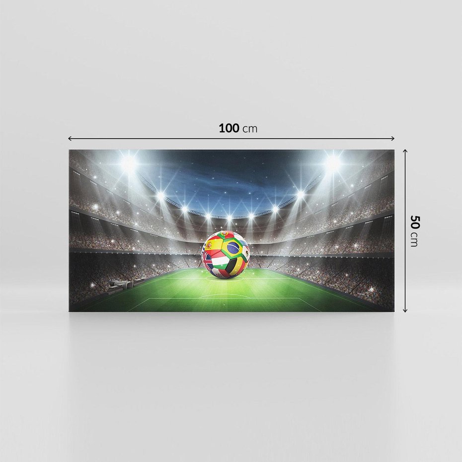 Obraz na płótnie 100x50 - Piłka nożna na stadionie: Pasja sportu - stadion, piłka