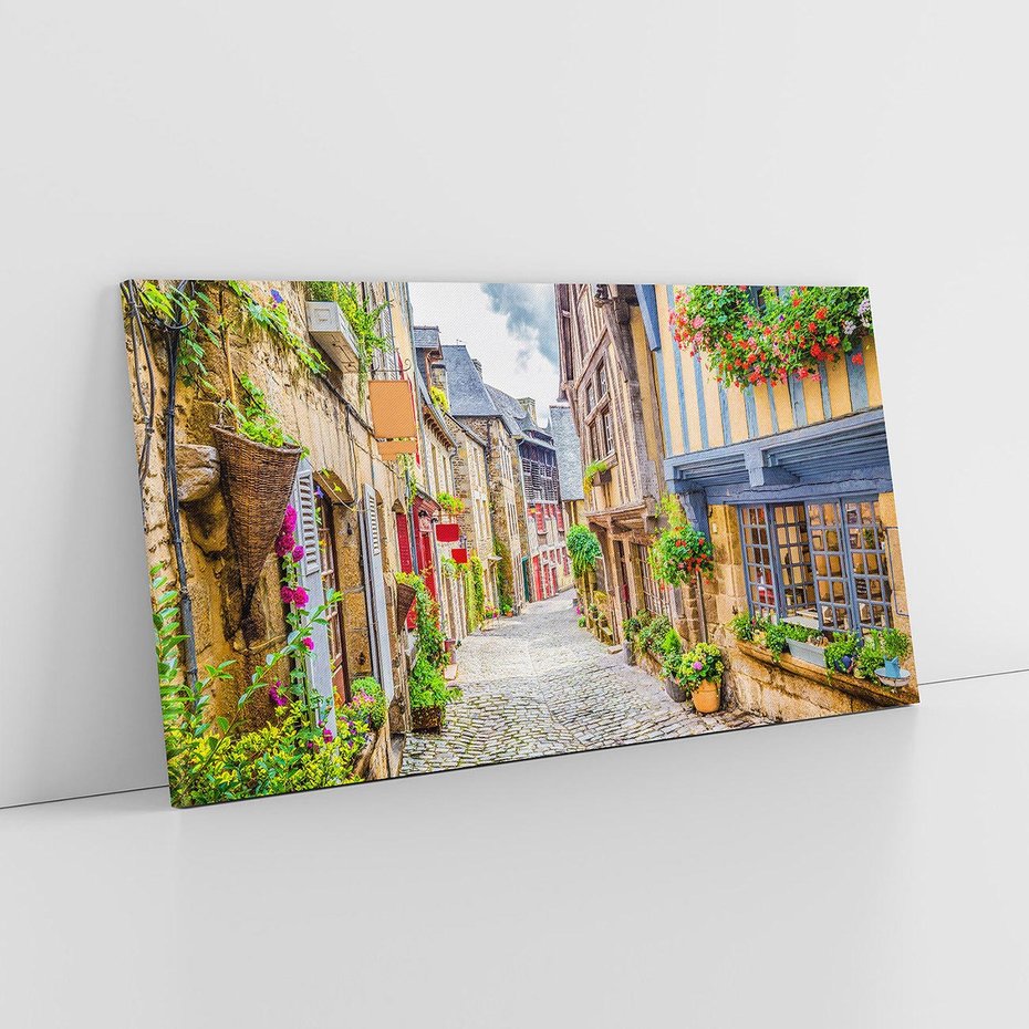 Obraz na płótnie 140x70 - Uliczka w mieście: włoska atmosfera - uliczka, miasto