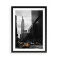 Plakat w ramie 50x70 - Nowy York, taksówka w ruchu - Nowy York, taksówka - rama czarna