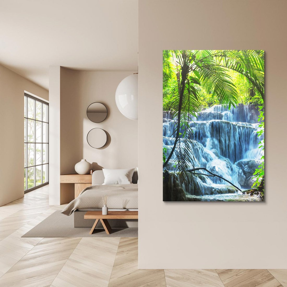 Obraz na płótnie 70x100 - Meksykański wodospad w lesie - wodospad, las