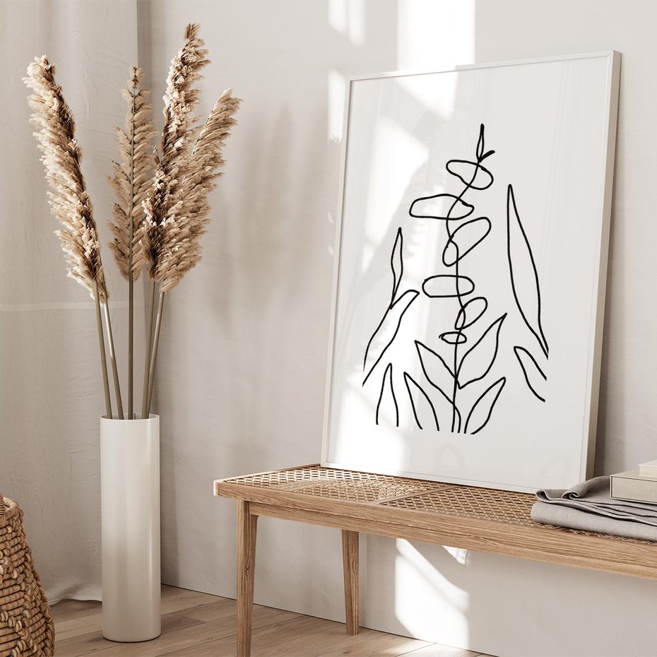 Plakat bez ramy 40x50 - Konturem Naznaczone - mroczna sztuka, minimalizm
