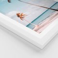 Plakat w ramie 50x70 - Raj na Ziemi - plaża, ocean - rama biała