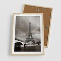 Plakat w ramie 50x70 - Mgiełka Eiffla - Paryż, Eiffla - rama drewno