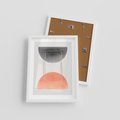 Plakat w ramie 30x40 - Sztuka Abstrakcji - minimalistyczny boho obraz, abstrakcyjny - rama biała