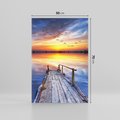 Obraz na płótnie 50x70 - Zachód słońca na pomostcie - pomost, zachód