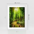 Plakat w ramie 40x50 - Współistnienie z naturą - drzewa, las - rama biała