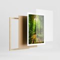 Plakat w ramie 50x70 - Współistnienie z naturą - drzewa, las - rama drewno