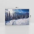 Obraz na płótnie 120x80 - Zimowe góry w lesie - góry, zima