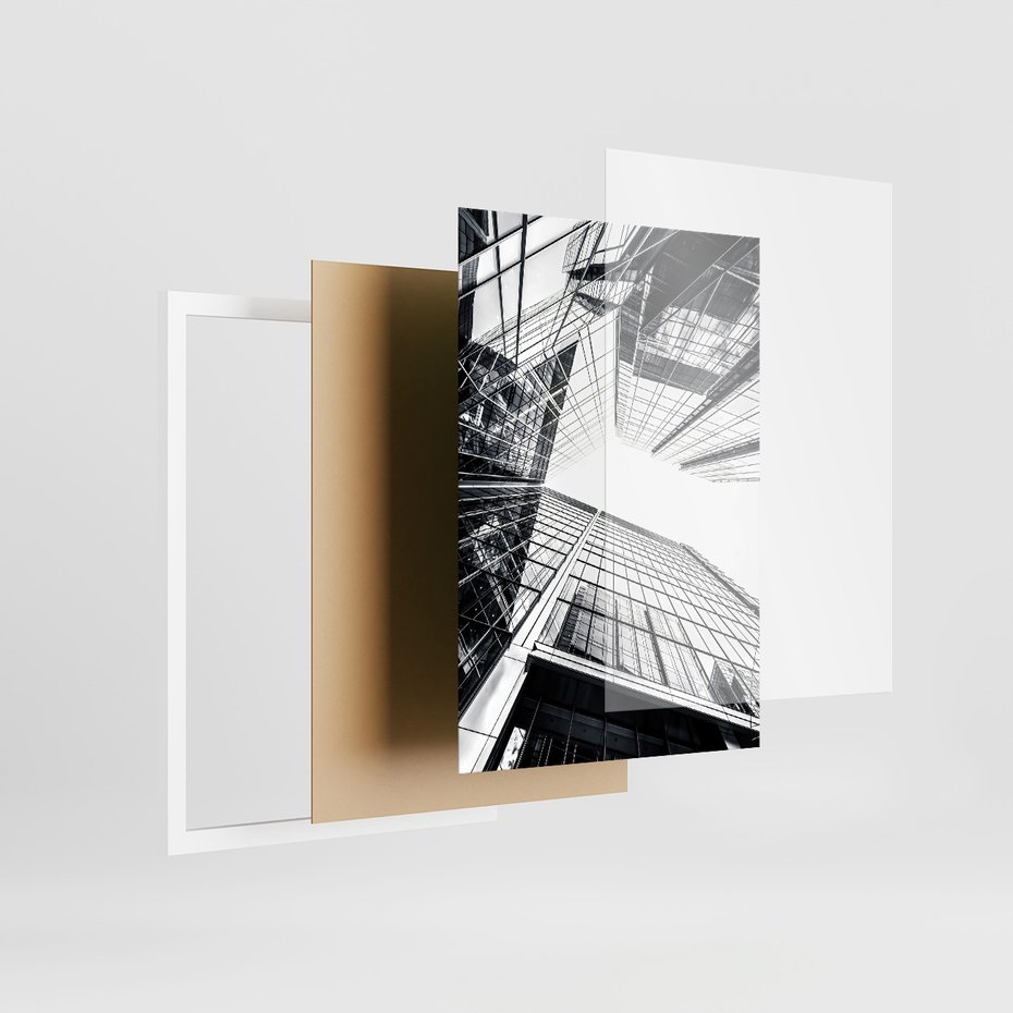 Zestaw obrazy w ramie 40x50 galeria - Nowoczesny, minimalizm, cytat, typografia - rama biała