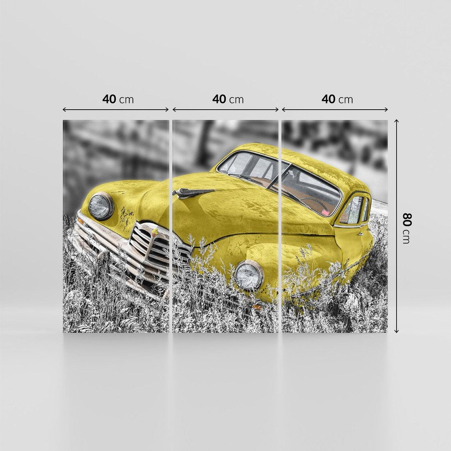 Obraz na płótnie 120x80 - Retro Auto: Wspomnienie Minionych Czasów - samochód, auto