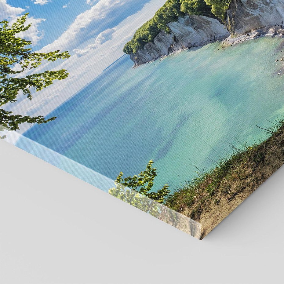 Obraz na płótnie 40x40 - Morze: siła skał na brzegu" - morze, skały