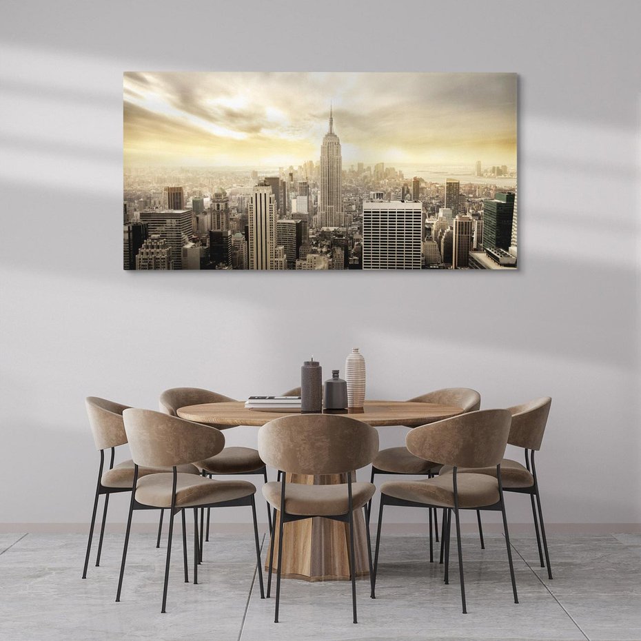 Obraz na płótnie 120x60 - Magia Manhattanu: miasto, które nigdy nie śpi - Manhattan, NY