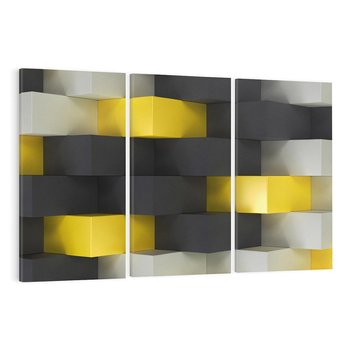 Obraz na płótnie 120x80 - Gry kolorów - abstrakcja, 3d