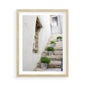 Plakat w ramie 50x70 - Wznoszące się Marzenia - schody, perspektywa - rama drewno