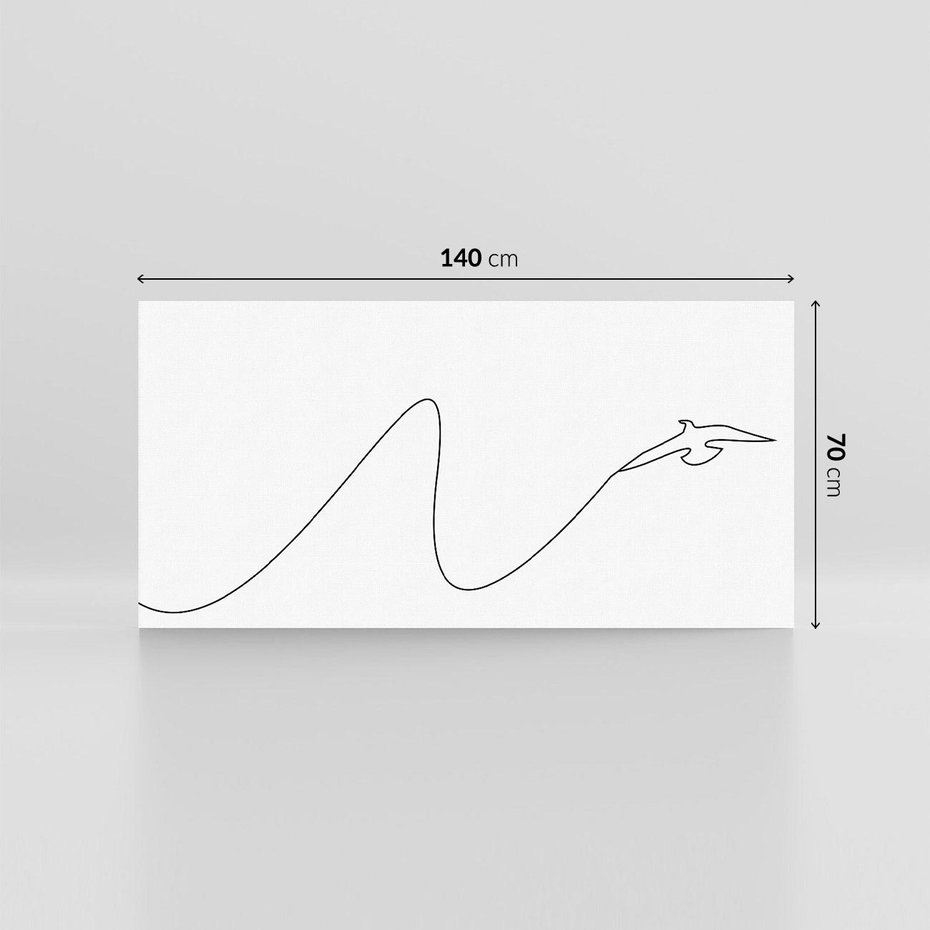 Obraz na płótnie 140x70 - Ptasia Linia - ptak, jaskółka